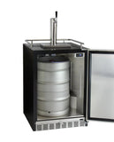 Kegco 24" Wide Single Tap Stainless Steel Built-In Digital Left Hinge Kegerator with Kit