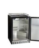 Kegco 24" Wide Single Tap Stainless Steel Built-In Digital Left Hinge Kegerator with Kit