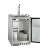 Kegco Full Size Digital Outdoor Undercounter Left Hinge Kegerator with X-CLUSIVE Premium Direct Draw Kit