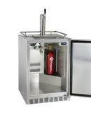 Kegco Full Size Digital Outdoor Undercounter Left Hinge Kegerator with X-CLUSIVE Premium Direct Draw Kit