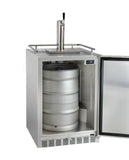 Kegco Full Size Digital Outdoor Undercounter Left Hinge Kegerator with X-CLUSIVE Premium Direct Draw Kit