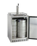 Kegco Full Size Digital Outdoor Undercounter Left Hinge Kegerator with X-CLUSIVE Premium Direct Draw Kit
