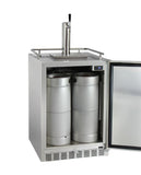 Kegco Full Size Digital Outdoor Undercounter Left Hinge Kegerator with X-CLUSIVE Premium Direct Draw Kit
