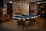 Brunswick Billiards Gold Crown VI 8' Slate Pool Table in Skyline Walnut/Espresso w/ Pockets