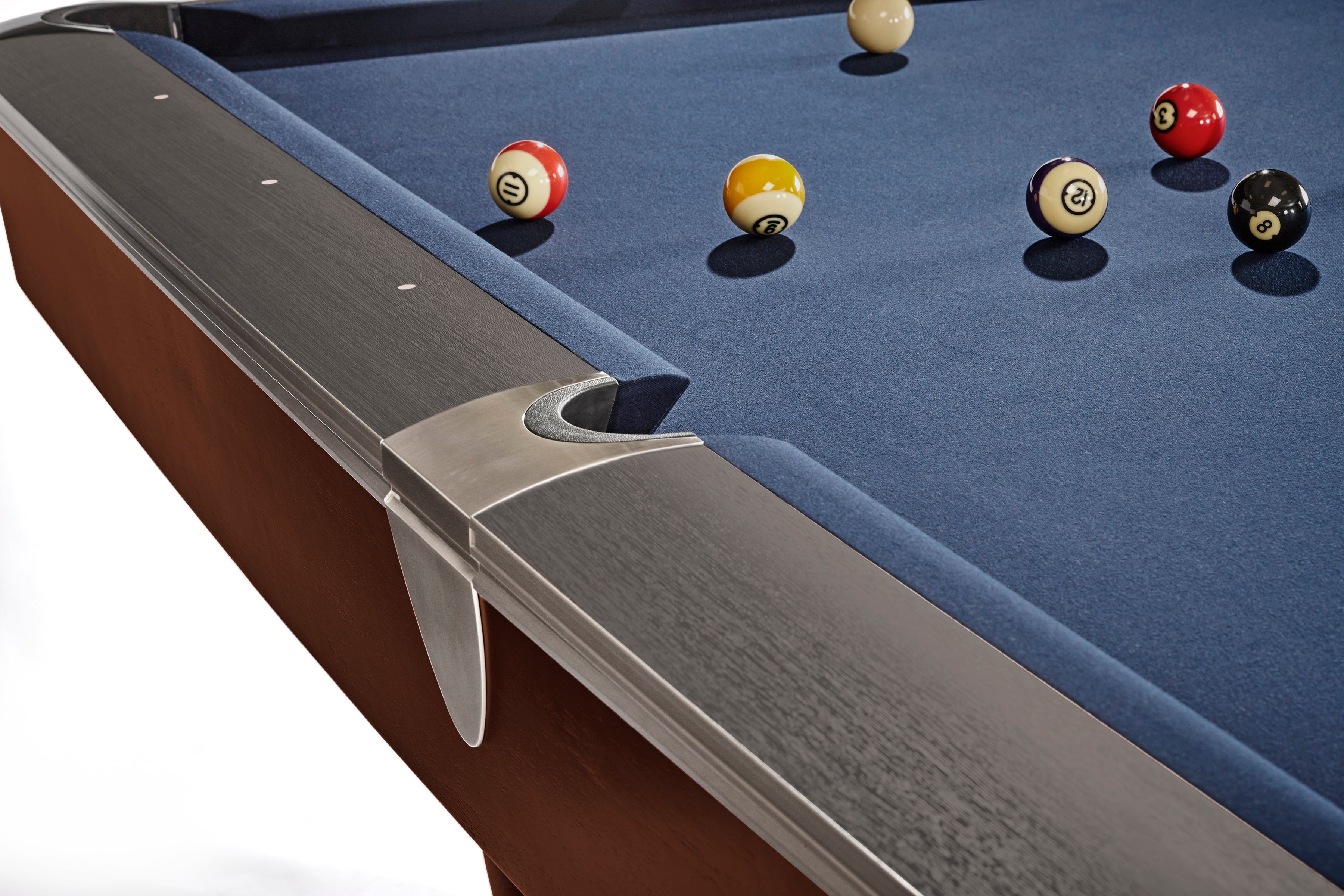 Brunswick Billiards Gold Crown VI 8' Slate Pool Table in Skyline Walnut/Espresso w/ Pockets