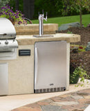 Kegco Full Size Digital Outdoor Undercounter Left Hinge Kegerator with X-CLUSIVE Premium Direct Draw Kit