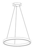RAM Game Room 24" Round LED Table Light Fixture
