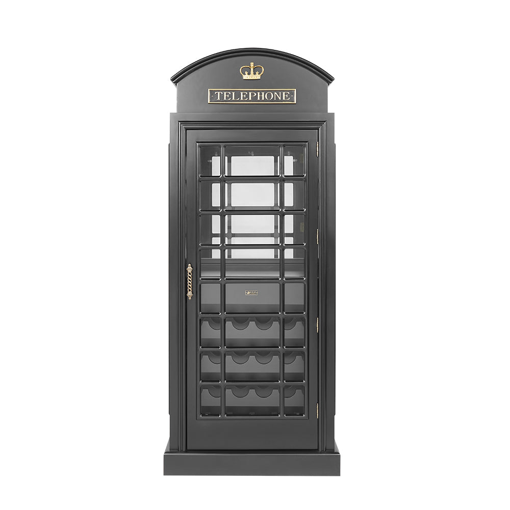 RAM Game Room Old English Telephone Booth Bar Cabinet