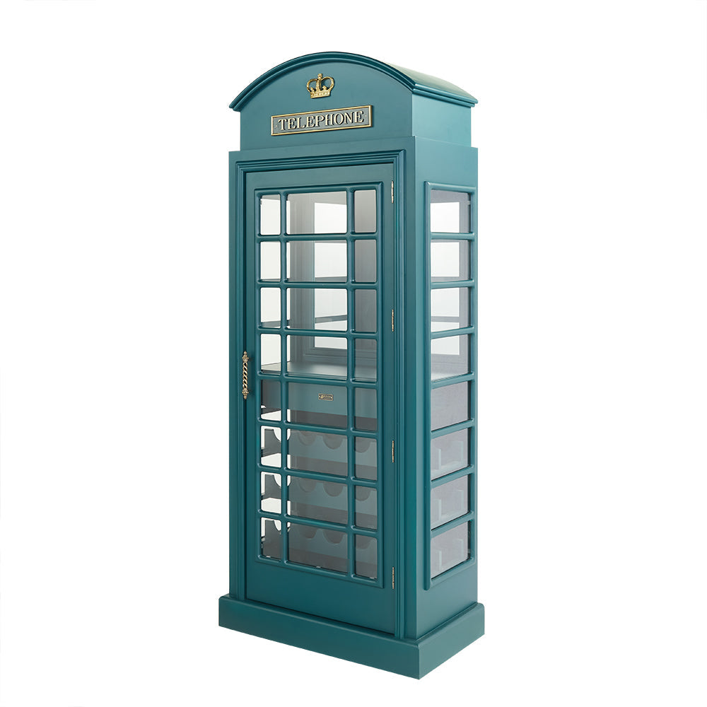 RAM Game Room Old English Telephone Booth Bar Cabinet