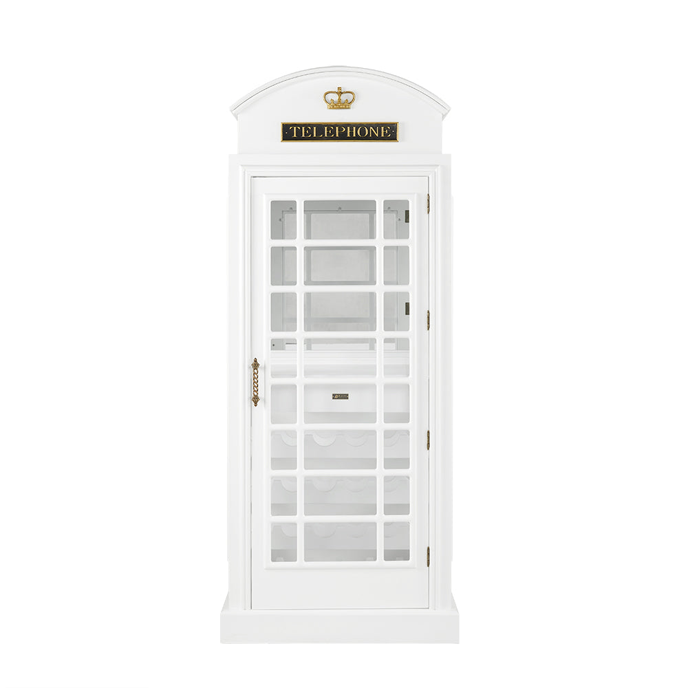 RAM Game Room Old English Telephone Booth Bar Cabinet
