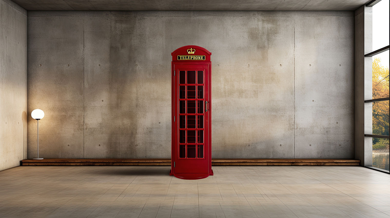 RAM Game Room Old English Telephone Booth Cue Holder