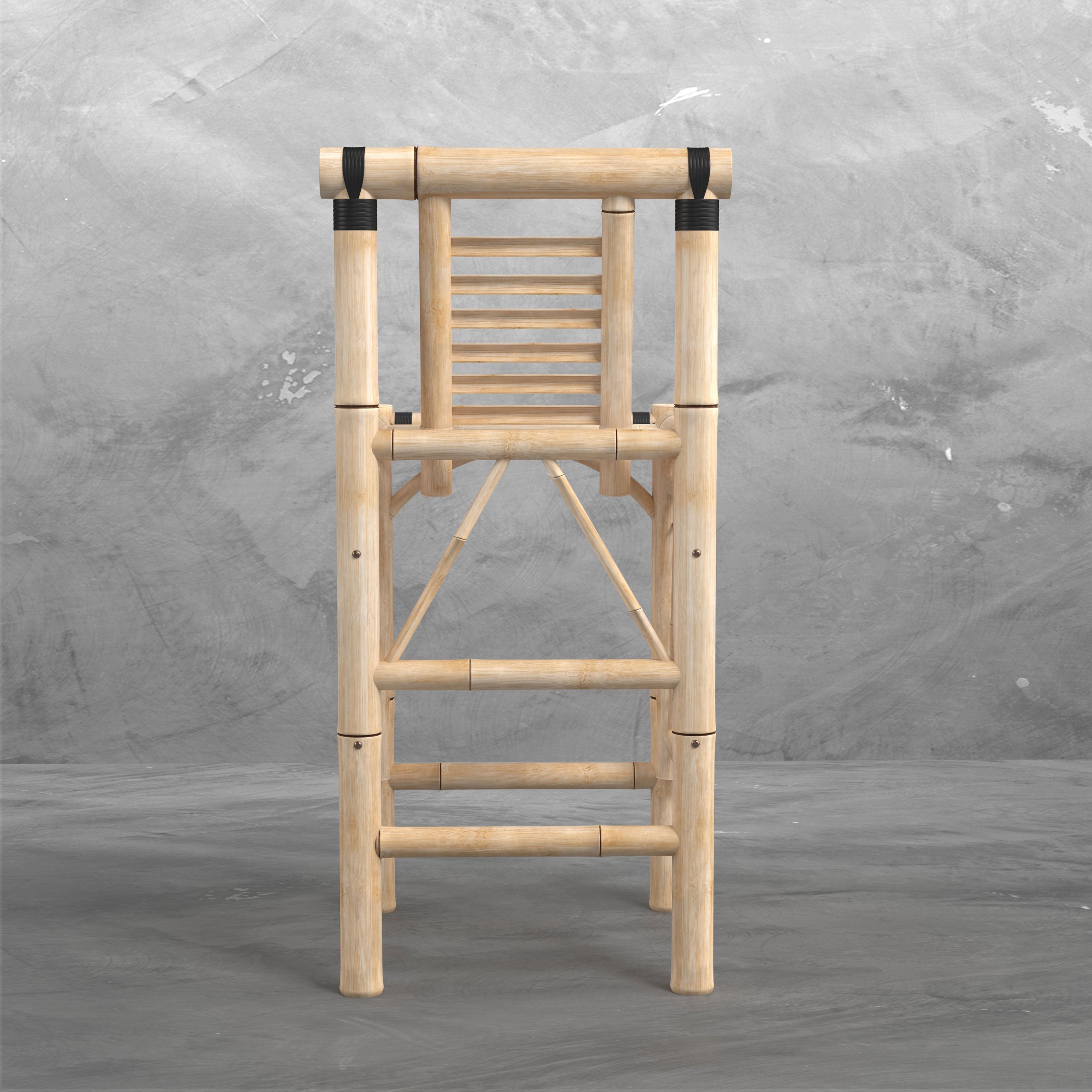 RAM Game Room Set of Two Bamboo Tiki Bar Stools