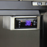 Kegco Three Faucet Digital Outdoor Undercounter Left Hinge Kegerator with X-CLUSIVE Premium Direct Draw Kit