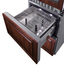 Summit 24" Wide Combination Dual-Zone Wine Cellar and 2-Drawer All-Refrigerator (Panels Not Included)