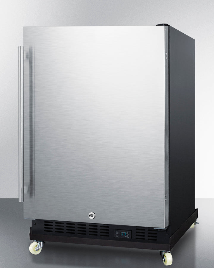 Summit Appliance 24" Wide Built-In Mini Reach-In Beverage Center with Dolly