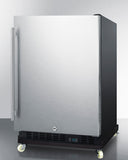 Summit Appliance 24" Wide Built-In Mini Reach-In Beverage Center with Dolly