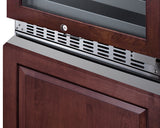 Summit 24" Wide Combination Dual-Zone Wine Cellar and 2-Drawer All-Refrigerator (Panels Not Included)