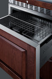Summit 24" Wide Combination Dual-Zone Wine Cellar and 2-Drawer All-Refrigerator (Panels Not Included)
