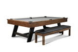 Nixon Hunter 7' Slate Pool Table in Brushed Walnut Finish w/ Dining Top Option