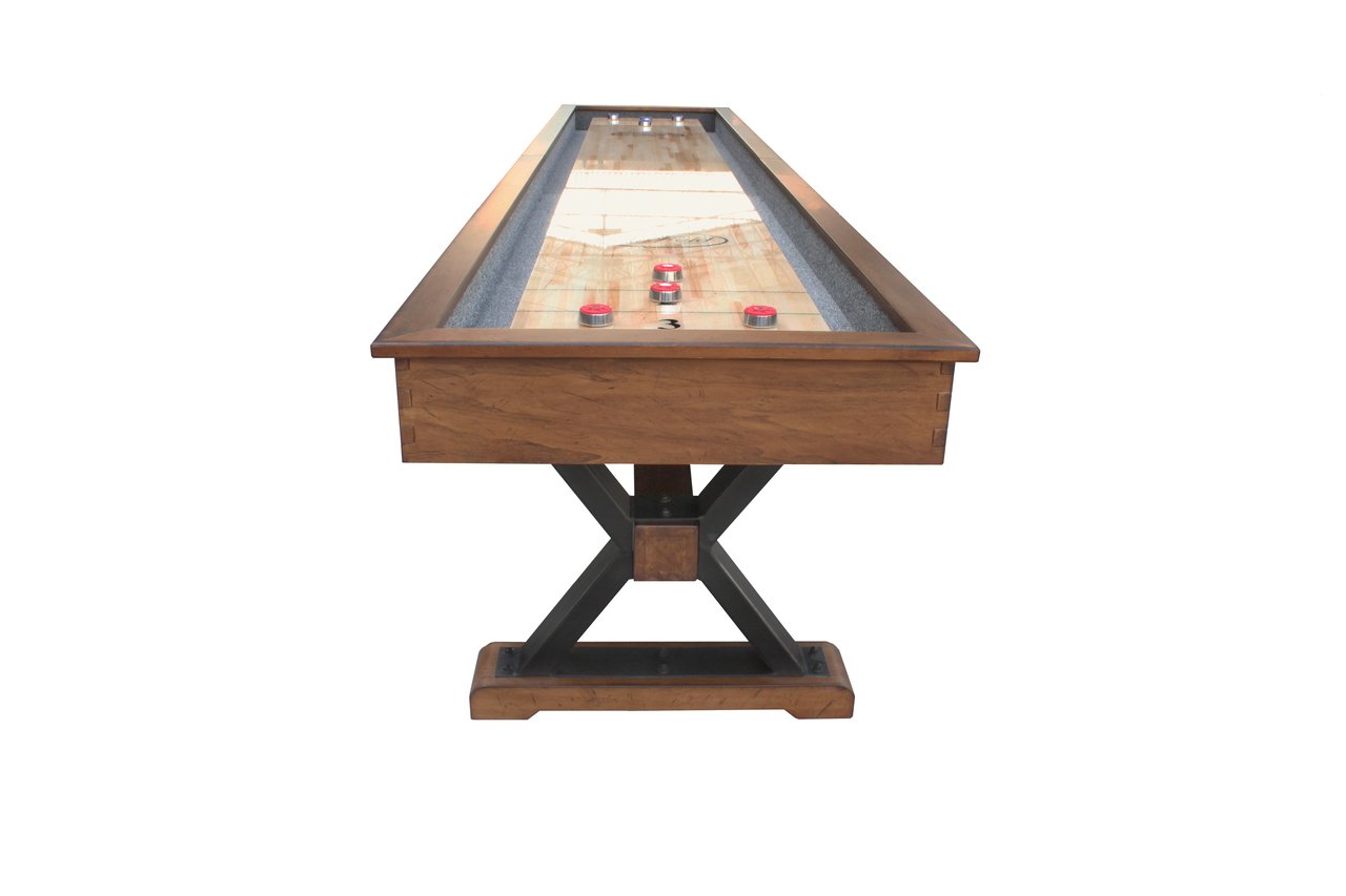 Playcraft 12' Santa Fe Pro-Style Shuffleboard Table in Cocoa Bean