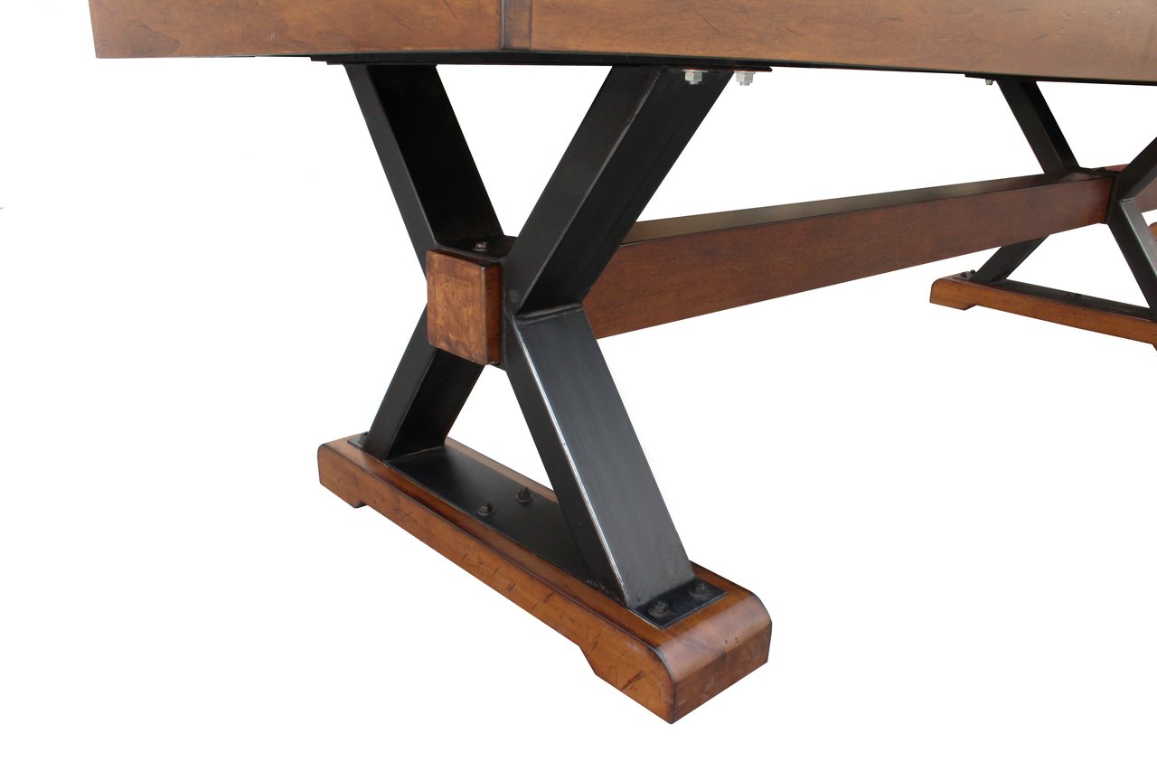 Playcraft 12' Santa Fe Pro-Style Shuffleboard Table in Cocoa Bean
