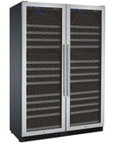 Allavino 47" Wide FlexCount II Tru-Vino 354 Bottle Dual Zone Stainless Steel Side-by-Side Wine Refrigerator