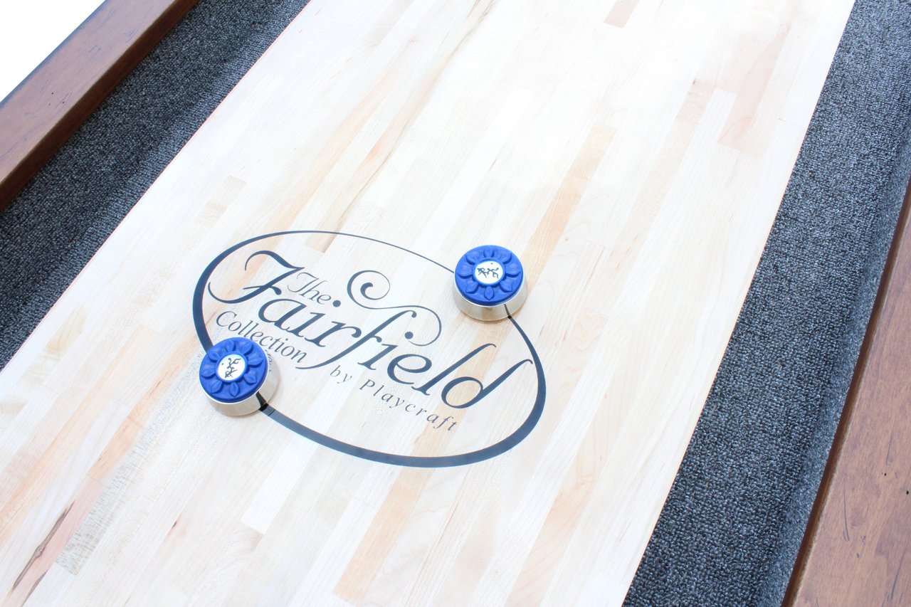 Playcraft 12' Santa Fe Pro-Style Shuffleboard Table in Cocoa Bean