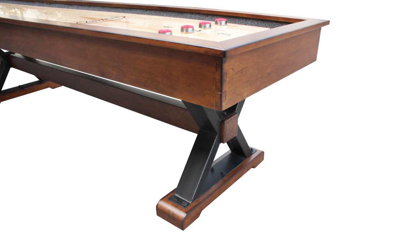 Playcraft 12' Santa Fe Pro-Style Shuffleboard Table in Cocoa Bean