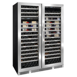 Vinotheque Double Café Single Zone + Dual Zone MAX Wine Cellar (Stainless Steel Door)