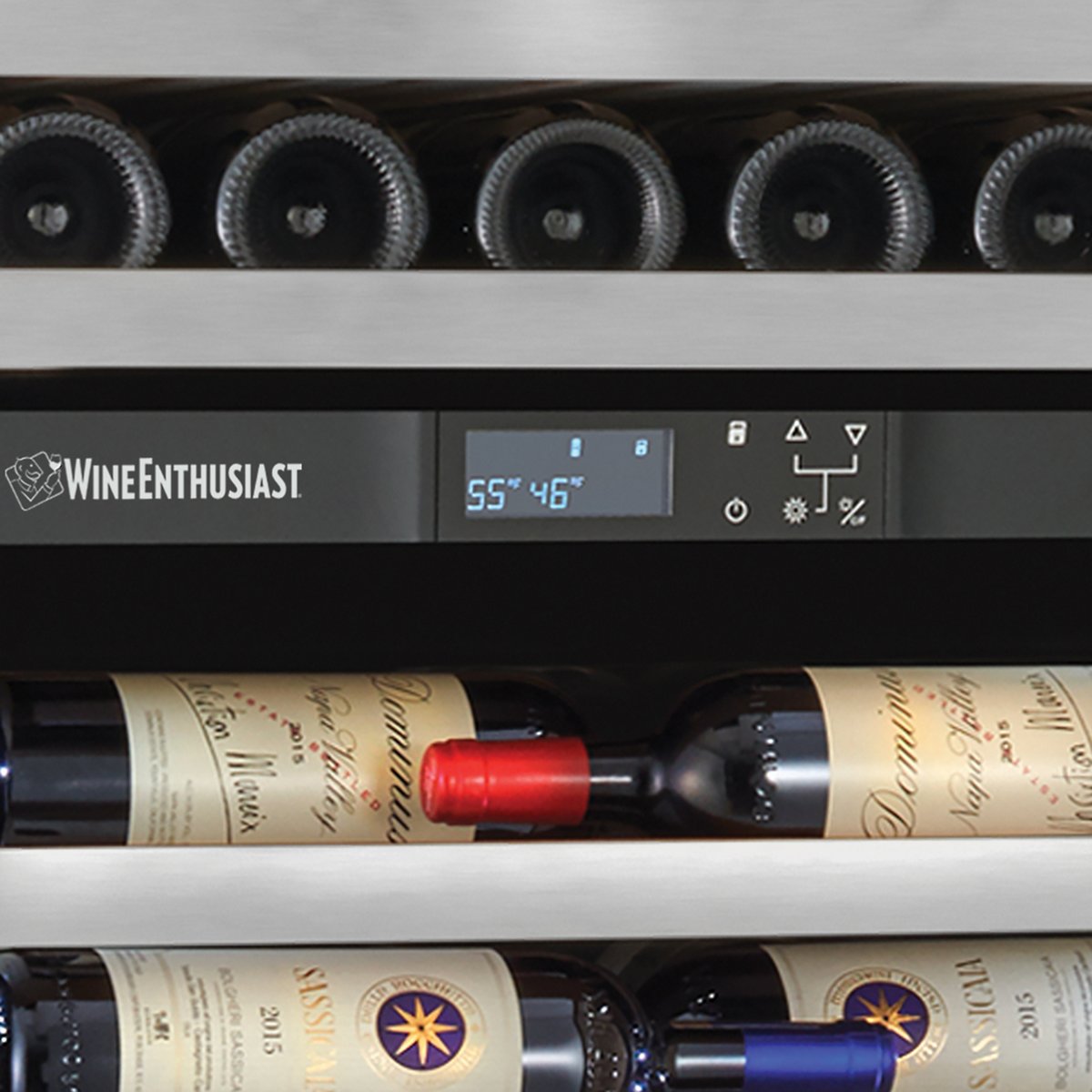 Vinotheque Double Café Single Zone + Dual Zone MAX Wine Cellar (Stainless Steel Door)