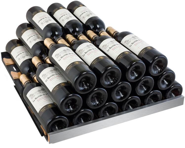 Allavino 47" Wide FlexCount II Tru-Vino 354 Bottle Dual Zone Stainless Steel Side-by-Side Wine Refrigerator