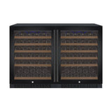 Allavino 47" Wide FlexCount II Tru-Vino 112 Bottle Dual Zone Black Side-by-Side Wine Refrigerator