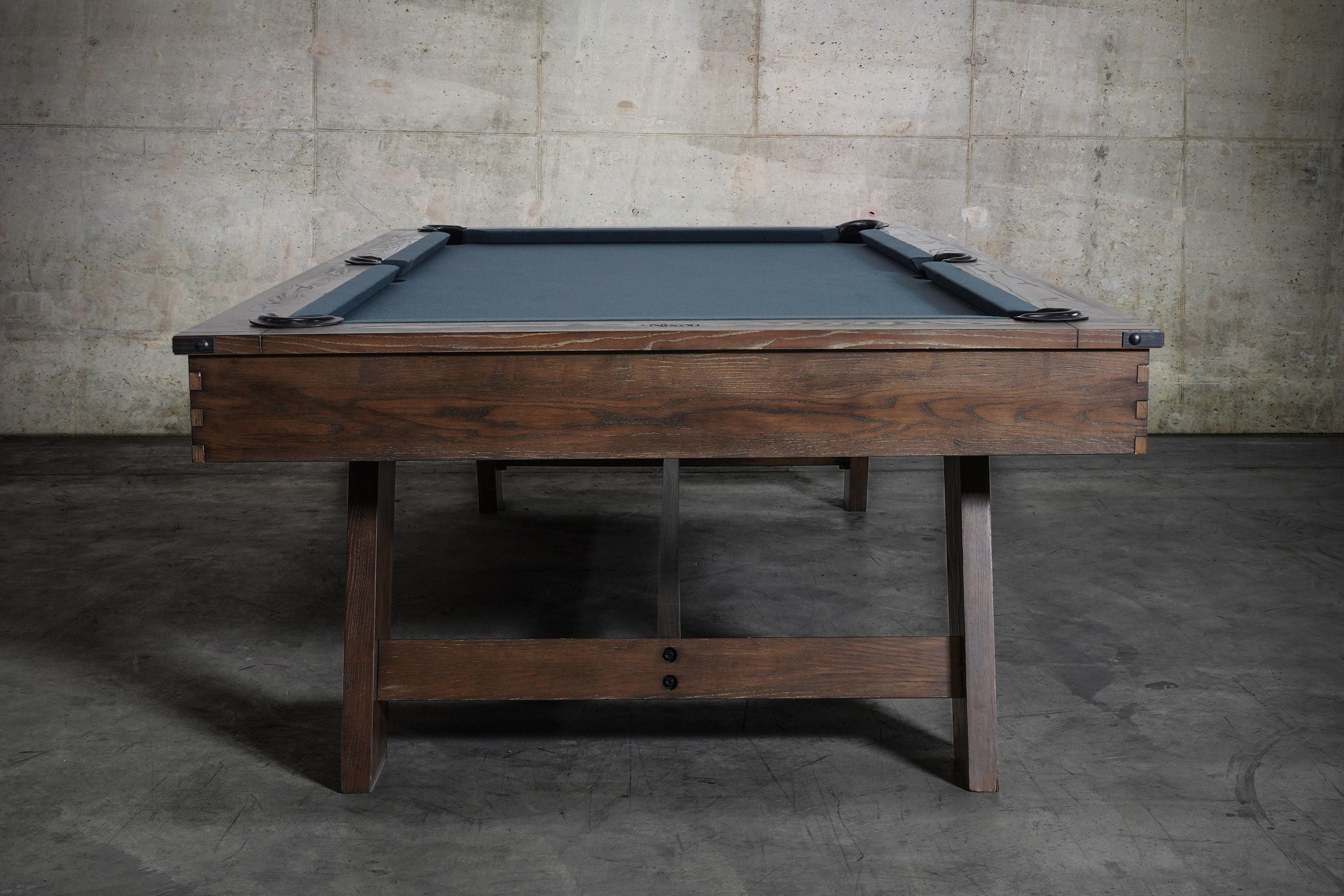 Nixon Hunter 8' Slate Pool Table in Brushed Walnut Finish w/ Dining Top Option