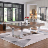 Playcraft Barcelona 8' Slate Pool Table in Walnut Gray on Silver