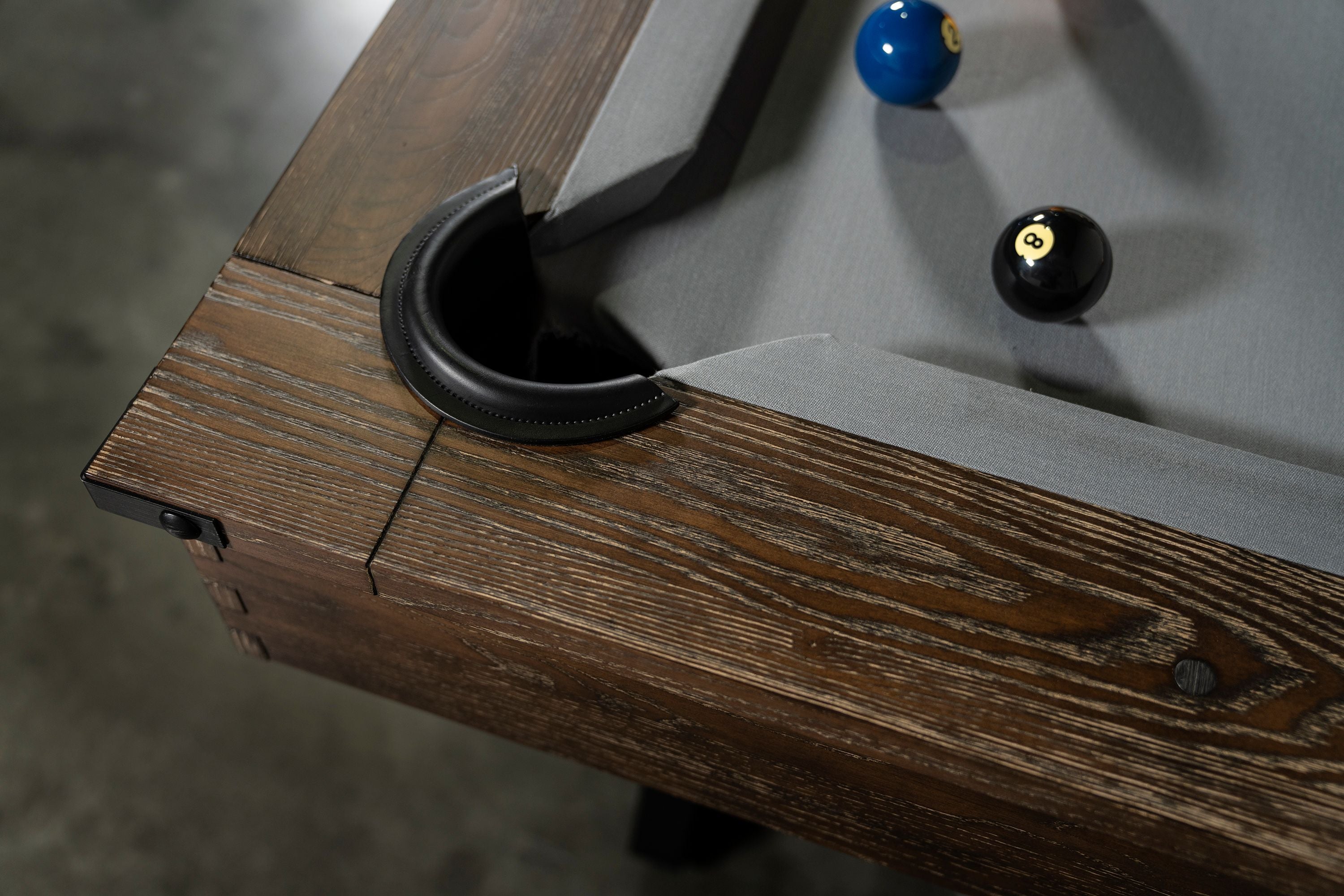 Nixon Hunter 7' Slate Pool Table in Brushed Walnut Finish w/ Dining Top Option