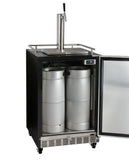 Kegco Full Size Digital Commercial Undercounter Kegerator with X-CLUSIVE Premium Direct Draw Kit - Left Hinge