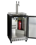 Kegco Dual Faucet Digital Commercial Undercounter Kegerator with X-CLUSIVE Premium Direct Draw Kit - Left Hinge