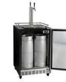 Kegco Dual Faucet Digital Commercial Undercounter Kegerator with X-CLUSIVE Premium Direct Draw Kit - Left Hinge