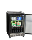 Kegco Three Faucet Digital Commercial Undercounter Kegerator with X-CLUSIVE Premium Direct Draw Kit - Left Hinge