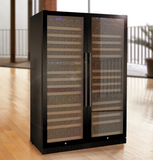 Allavino 47" Wide FlexCount II Tru-Vino 349 Bottle Three Zone Black Side-by-Side Wine Refrigerator