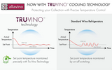Allavino 47" Wide FlexCount II Tru-Vino 354 Bottle Dual Zone Black Side-by-Side Wine Refrigerator