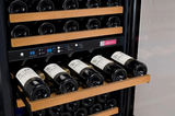 Allavino 47" Wide FlexCount II Tru-Vino 112 Bottle Three Zone Black Side-by-Side Wine Refrigerator