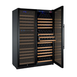 Allavino 47" Wide FlexCount II Tru-Vino 349 Bottle Three Zone Black Side-by-Side Wine Refrigerator