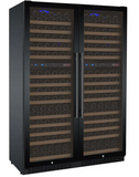 Allavino 47" Wide FlexCount II Tru-Vino 344 Bottle Four Zone Black Side-by-Side Wine Refrigerator