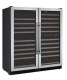 Allavino 47" Wide FlexCount II Tru-Vino 249 Bottle Three Zone Stainless Steel Side-by-Side Wine Refrigerator
