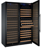 Allavino 47" Wide FlexCount II Tru-Vino 354 Bottle Dual Zone Black Side-by-Side Wine Refrigerator
