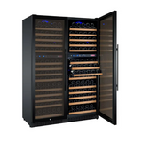 Allavino 47" Wide FlexCount II Tru-Vino 344 Bottle Four Zone Black Side-by-Side Wine Refrigerator