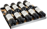 Allavino 47" Wide FlexCount II Tru-Vino 249 Bottle Three Zone Stainless Steel Side-by-Side Wine Refrigerator