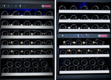 Allavino 47" Wide FlexCount II Tru-Vino 249 Bottle Three Zone Stainless Steel Side-by-Side Wine Refrigerator