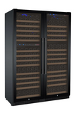Allavino 47" Wide FlexCount II Tru-Vino 349 Bottle Three Zone Black Side-by-Side Wine Refrigerator